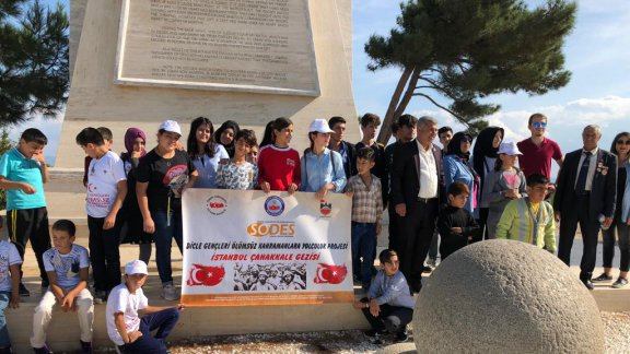 Dicle Gençleri Ölümsüz Kahramanlara Yolculuk SODES projesi kapsamında İstanbul ve Çanakkale Gezisi